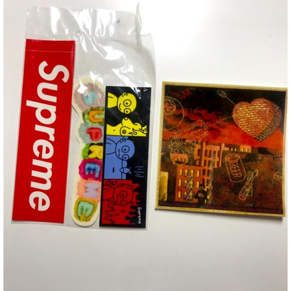 Supreme “The estate of Martin Wong Ridge sticker + 3 sealed supreme stickers